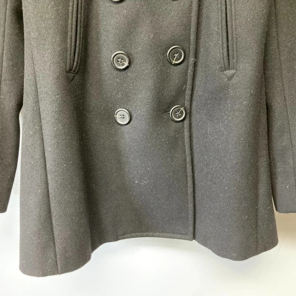 j. crew factory wool double breasted pea coat - Picture 4 of 8